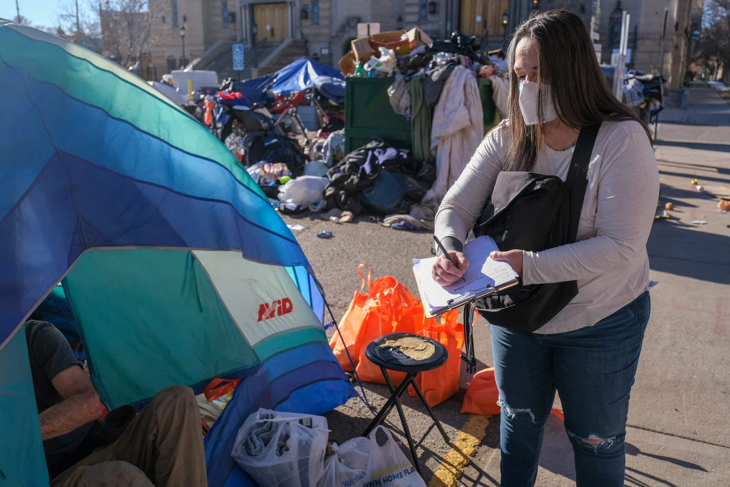 Once houseless herself, Cuica Montoya is now managing one of Denver’s first sanctioned camps