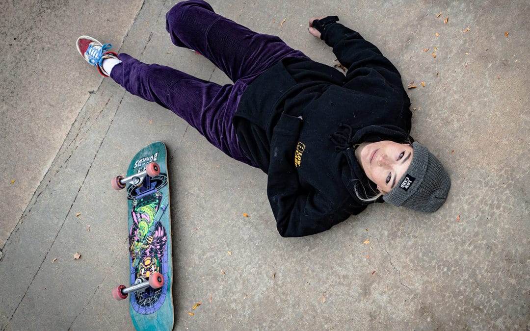 Bo Roark takes the slams in stride alongside her all-girl skate crew